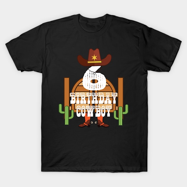 6th Birthday Cowboy Kid 6 Years Old Rodeo Lover Party graphic T-Shirt by Grabitees